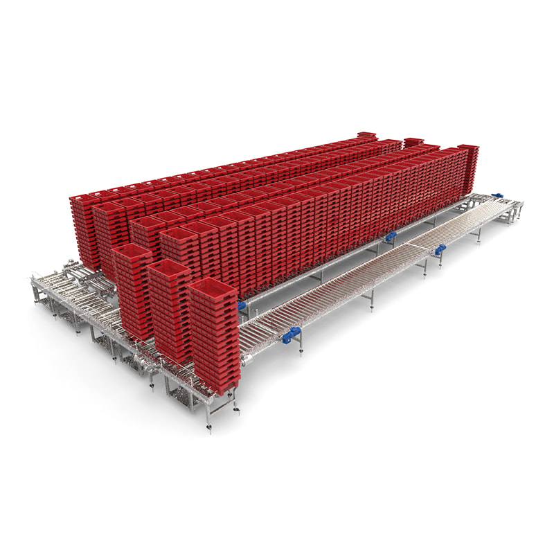 Machine de pile de caisse (débarquer)